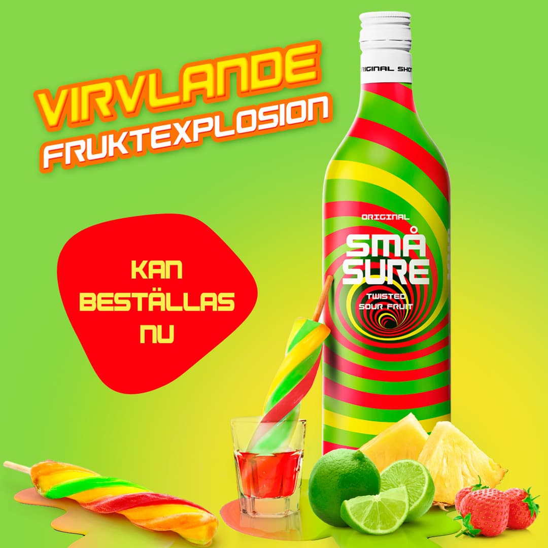 Små Sure Twisted Sour Fruit Små Sure Twisted Sour Fruit