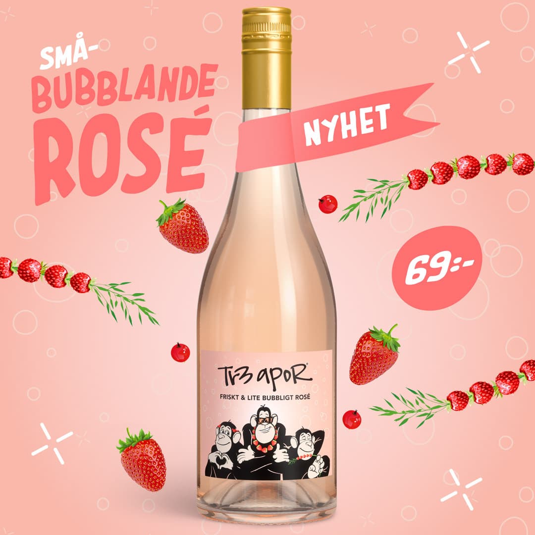 Tr3 Apor Lite Bubbligt Rosé Tr3 Apor Lite Bubbligt Rosé