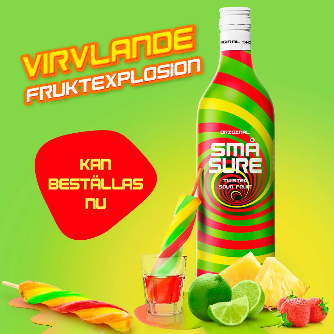 Små Sure Twisted Sour Fruit Små Sure Twisted Sour Fruit